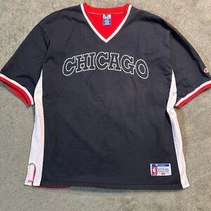 Vintage 90s Champion Chicago Bulls Warm Up Shooting Shirt Size 2XL Jordan